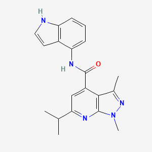 molecular formula C20H21N5O B12166882 N-(1H-indol-4-yl)-1,3-dimethyl-6-(propan-2-yl)-1H-pyrazolo[3,4-b]pyridine-4-carboxamide 