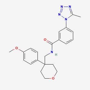 N-{[4-(4-methoxyphenyl)tetrahydro-2H-pyran-4-yl]methyl}-3-(5-methyl-1H-tetrazol-1-yl)benzamide