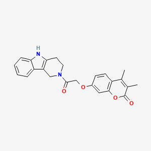 3,4-dimethyl-7-[2-oxo-2-(1,3,4,5-tetrahydro-2H-pyrido[4,3-b]indol-2-yl)ethoxy]-2H-chromen-2-one