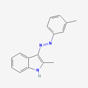 3H-Indol-3-one, 2-methyl-, 2-(3-methylphenyl)hydrazone