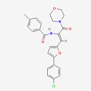 N-[(1Z)-1-[5-(4-chlorophenyl)furan-2-yl]-3-(morpholin-4-yl)-3-oxoprop-1-en-2-yl]-4-methylbenzamide