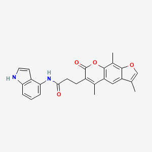 N-(1H-indol-4-yl)-3-(3,5,9-trimethyl-7-oxo-7H-furo[3,2-g]chromen-6-yl)propanamide