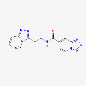 N-[2-([1,2,4]triazolo[4,3-a]pyridin-3-yl)ethyl]tetrazolo[1,5-a]pyridine-7-carboxamide