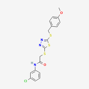 N-(3-chlorophenyl)-2-({5-[(4-methoxybenzyl)sulfanyl]-1,3,4-thiadiazol-2-yl}sulfanyl)acetamide