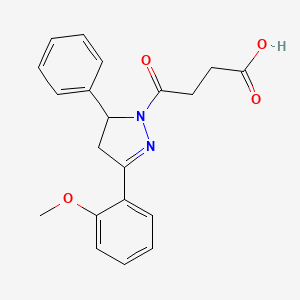 4-[3-(2-methoxyphenyl)-5-phenyl-4,5-dihydro-1H-pyrazol-1-yl]-4-oxobutanoic acid