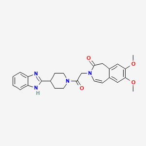 3-{2-[4-(1H-benzimidazol-2-yl)piperidin-1-yl]-2-oxoethyl}-7,8-dimethoxy-1,3-dihydro-2H-3-benzazepin-2-one