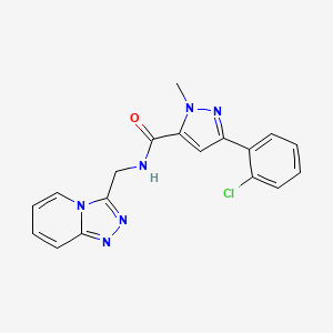 3-(2-chlorophenyl)-1-methyl-N-([1,2,4]triazolo[4,3-a]pyridin-3-ylmethyl)-1H-pyrazole-5-carboxamide