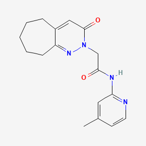 molecular formula C17H20N4O2 B12167064 N-(4-methylpyridin-2-yl)-2-(3-oxo-3,5,6,7,8,9-hexahydro-2H-cyclohepta[c]pyridazin-2-yl)acetamide 