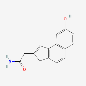 molecular formula C15H13NO2 B1216710 2-(Carbamylmethyl)-8-hydroxy-3H-cyclopenta(a)naphthalene CAS No. 72908-01-1