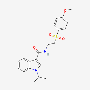 molecular formula C21H24N2O4S B12167239 N-{2-[(4-methoxyphenyl)sulfonyl]ethyl}-1-(propan-2-yl)-1H-indole-3-carboxamide 