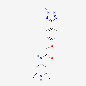 molecular formula C19H28N6O2 B12167244 2-[4-(2-methyl-2H-tetrazol-5-yl)phenoxy]-N-(2,2,6,6-tetramethylpiperidin-4-yl)acetamide 