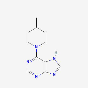 6-(4-methylpiperidin-1-yl)-7H-purine