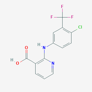 2-[4-Chloro-3-(trifluoromethyl)anilino]pyridine-3-carboxylic acid