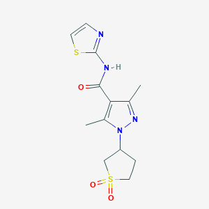 1-(1,1-dioxidotetrahydrothiophen-3-yl)-3,5-dimethyl-N-(thiazol-2-yl)-1H-pyrazole-4-carboxamide