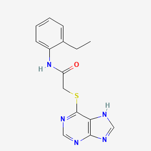 molecular formula C15H15N5OS B12167352 N-(2-ethylphenyl)-2-(9H-purin-6-ylsulfanyl)acetamide 