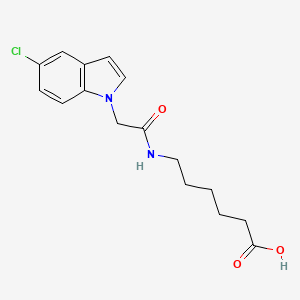 6-{[(5-chloro-1H-indol-1-yl)acetyl]amino}hexanoic acid