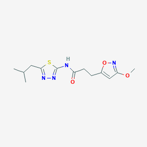 N-(5-isobutyl-1,3,4-thiadiazol-2-yl)-3-(3-methoxyisoxazol-5-yl)propanamide