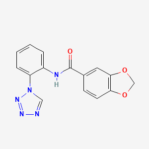 N-[2-(1H-tetrazol-1-yl)phenyl]-1,3-benzodioxole-5-carboxamide