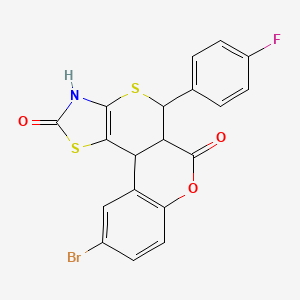 molecular formula C19H11BrFNO3S2 B12167463 C19H11BrFNO3S2 