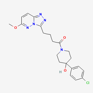 1-[4-(4-Chlorophenyl)-4-hydroxypiperidin-1-yl]-4-(6-methoxy[1,2,4]triazolo[4,3-b]pyridazin-3-yl)butan-1-one