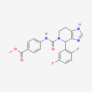 molecular formula C21H18F2N4O3 B12167539 methyl 4-({[4-(2,5-difluorophenyl)-3,4,6,7-tetrahydro-5H-imidazo[4,5-c]pyridin-5-yl]carbonyl}amino)benzoate 