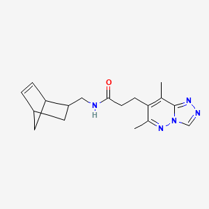 molecular formula C18H23N5O B12167575 N-(bicyclo[2.2.1]hept-5-en-2-ylmethyl)-3-(6,8-dimethyl[1,2,4]triazolo[4,3-b]pyridazin-7-yl)propanamide 