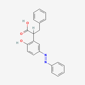 B1216760 Benzenepropanoic acid, alpha-(2-hydroxy-5-(phenylazo)phenyl)- CAS No. 115973-52-9