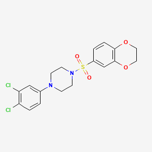 1-(3,4-Dichlorophenyl)-4-(2,3-dihydro-1,4-benzodioxine-6-sulfonyl)piperazine