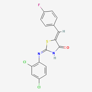 (5Z)-2-[(2,4-dichlorophenyl)amino]-5-(4-fluorobenzylidene)-1,3-thiazol-4(5H)-one