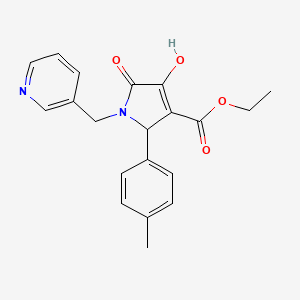 ethyl 4-hydroxy-2-(4-methylphenyl)-5-oxo-1-(pyridin-3-ylmethyl)-2,5-dihydro-1H-pyrrole-3-carboxylate