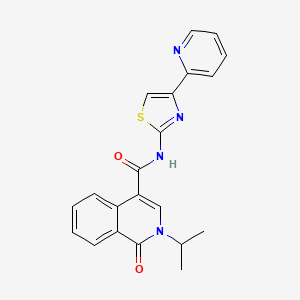 2-isopropyl-1-oxo-N-(4-(pyridin-2-yl)thiazol-2-yl)-1,2-dihydroisoquinoline-4-carboxamide