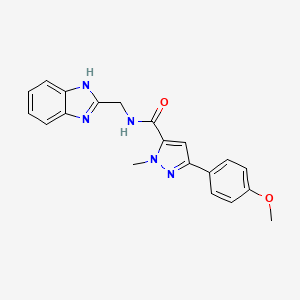 N-(1H-benzimidazol-2-ylmethyl)-5-(4-methoxyphenyl)-2-methylpyrazole-3-carboxamide