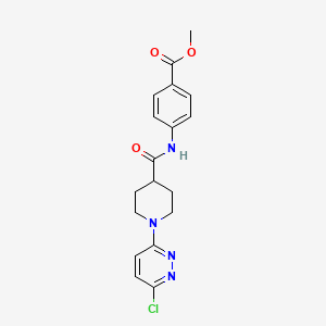 molecular formula C18H19ClN4O3 B12167663 Methyl 4-({[1-(6-chloropyridazin-3-yl)piperidin-4-yl]carbonyl}amino)benzoate 