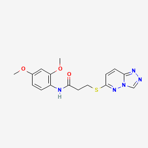 molecular formula C16H17N5O3S B12167688 N-(2,4-dimethoxyphenyl)-3-([1,2,4]triazolo[4,3-b]pyridazin-6-ylsulfanyl)propanamide 