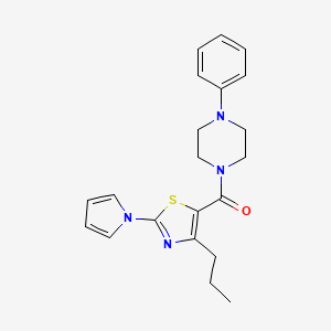 (4-phenylpiperazin-1-yl)[4-propyl-2-(1H-pyrrol-1-yl)-1,3-thiazol-5-yl]methanone