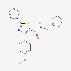 N-(furan-2-ylmethyl)-4-(4-methoxyphenyl)-2-(1H-pyrrol-1-yl)-1,3-thiazole-5-carboxamide