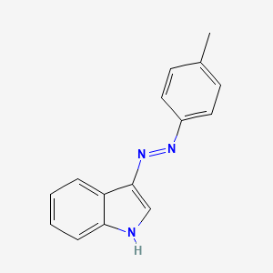 molecular formula C15H13N3 B12167733 3-[(E)-(4-methylphenyl)diazenyl]-1H-indole 