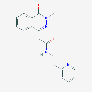 2-(3-methyl-4-oxo-3,4-dihydrophthalazin-1-yl)-N-[2-(pyridin-2-yl)ethyl]acetamide