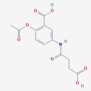 Benzoic acid, 2-(acetyloxy)-5-((3-carboxy-1-oxopropyl)amino)-