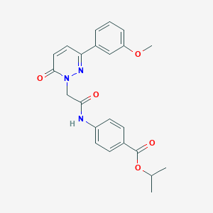 molecular formula C23H23N3O5 B12167762 propan-2-yl 4-({[3-(3-methoxyphenyl)-6-oxopyridazin-1(6H)-yl]acetyl}amino)benzoate 