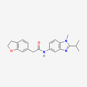 2-(2,3-dihydro-1-benzofuran-6-yl)-N-[1-methyl-2-(propan-2-yl)-1H-benzimidazol-5-yl]acetamide