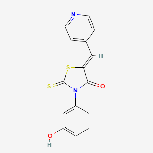 molecular formula C15H10N2O2S2 B12167821 3-(3-Hydroxyphenyl)-5-(4-pyridylmethylene)-2-thioxo-1,3-thiazolidin-4-one 