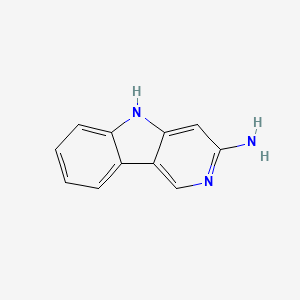 molecular formula C11H9N3 B1216783 3-Amino-5H-pyrido(4,3-b)indole CAS No. 69901-70-8