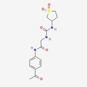 N-(4-acetylphenyl)-N~2~-[(1,1-dioxidotetrahydrothiophen-3-yl)carbamoyl]glycinamide