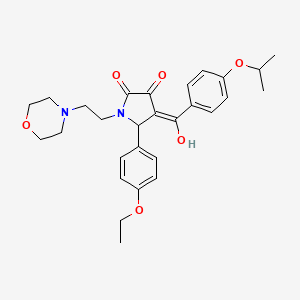 (4E)-5-(4-ethoxyphenyl)-4-{hydroxy[4-(propan-2-yloxy)phenyl]methylidene}-1-[2-(morpholin-4-yl)ethyl]pyrrolidine-2,3-dione