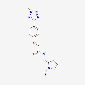 N-[(1-ethylpyrrolidin-2-yl)methyl]-2-[4-(2-methyl-2H-tetrazol-5-yl)phenoxy]acetamide