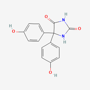 molecular formula C15H12N2O4 B1216792 5,5-Bis(4-hydroxyphenyl)hydantoin CAS No. 60348-77-8