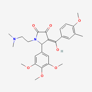 molecular formula C26H32N2O7 B12167944 1-[2-(dimethylamino)ethyl]-3-hydroxy-4-(4-methoxy-3-methylbenzoyl)-5-(3,4,5-trimethoxyphenyl)-2,5-dihydro-1H-pyrrol-2-one 