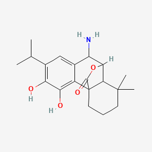molecular formula C20H27NO4 B1216795 Rosmaricine CAS No. 3650-11-1