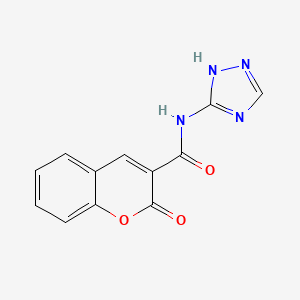 molecular formula C12H8N4O3 B12167970 2-oxo-N-(4H-1,2,4-triazol-3-yl)-2H-chromene-3-carboxamide CAS No. 3855-83-2